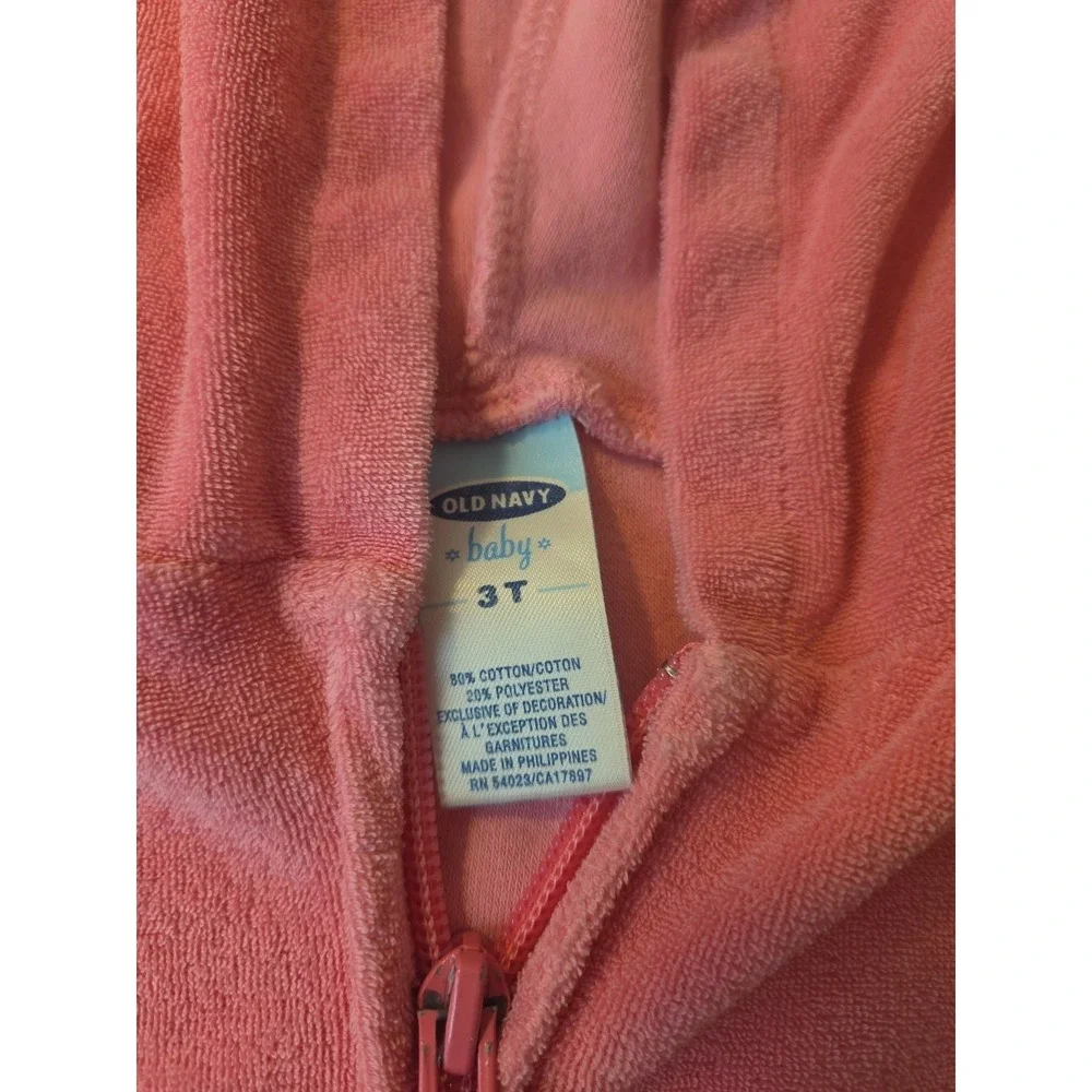 Vintage Girl's Old Navy Terrycloth Hoodie And Skort‎ Set Size 3T Pink Y2K